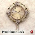 CL-2650薔薇デザインのヨーロピアン壁掛け振り子時計・ブロンズゴールド