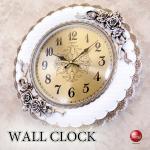 CL-2651白とゴールドの上品なゴージャス壁掛け時計・サイレント針
