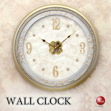 ゴールド色のエレガントな高級壁掛け時計(静かなスイープムーブメント)