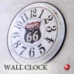 CL-2659軽いので安心！ブリキ風ウォールクロック・白ホワイト
