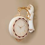 清楚で可愛い白ホワイトの壁掛け両面時計