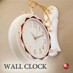 CL-2679ヨーロピアンな両面の壁掛け時計・白ホワイト・軽量タイプ
