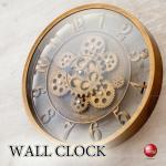 CL-2682インテリア性抜群！ヴィンテージな壁掛け時計・ゴールド色