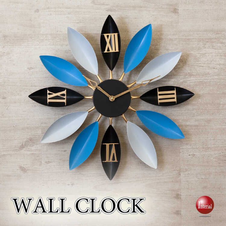 CL-2685大迫力サイズ！葉っぱリーフデザインのウォールクロック