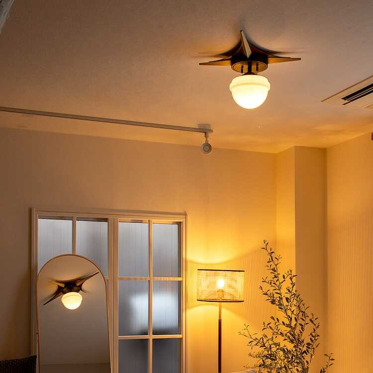 LT-5445 星形のミッドセンチュリー風シーリングライト・LED対応