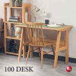 DE-2118体に優しい天然素材の抗菌＆オーク製ワークデスク・幅100cmピスタチオグリーン色