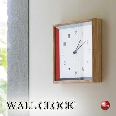 天然木製・四角形の高級壁掛け時計（静かな連続秒針）