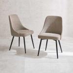 ファブリック張りのダイニングチェア