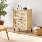 フラップ扉のキャビネット