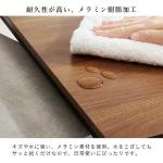 キズや水分に強いメラミン樹脂繊維板を採用