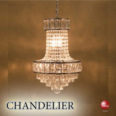 クリスタルガラスの輝きが美麗すぎる！5灯モダンシャンデリア（シルバー）