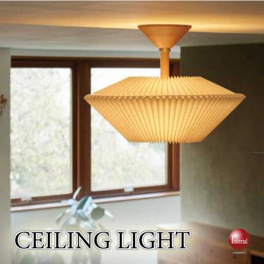 プリーツの陰影がキレイな3灯シーリングライト（LED電球専用）