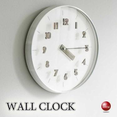 立体的なポップ＆メタリックの壁掛け時計（グレー色・静かなスイープムーブメント）