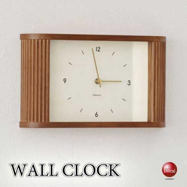 置き時計でも使える！天然木製の上質な長方形の壁掛け時計（静かなスイープムーブメント）