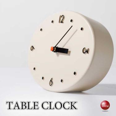 掛け時計兼用のかわいい楕円形テーブルクロック（カチコチ音なし連続秒針）