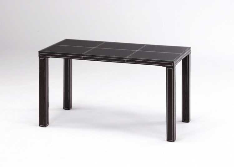 DE-1049 パソコンデスク革レザー製 幅120cmガラス天板