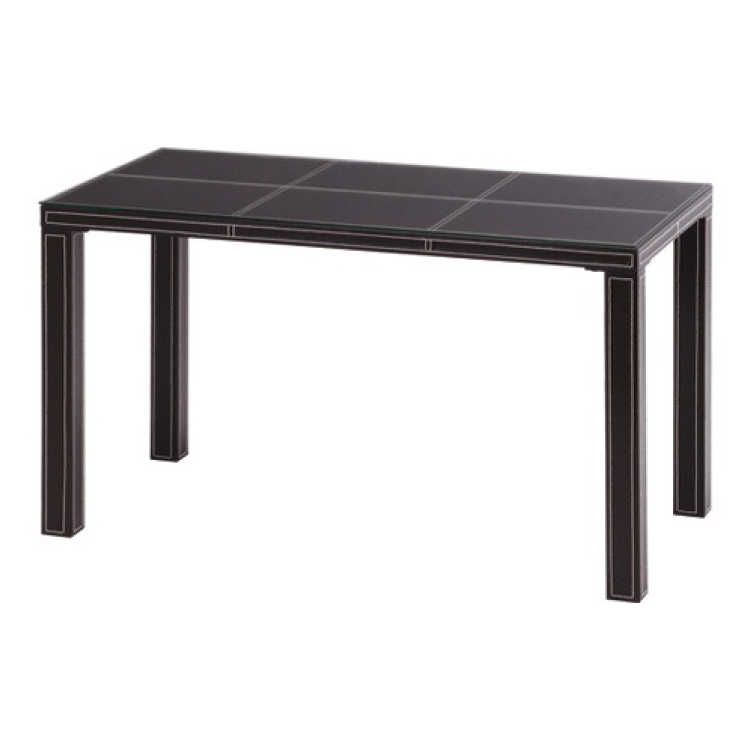 DE-1049 パソコンデスク革レザー製 幅120cmガラス天板