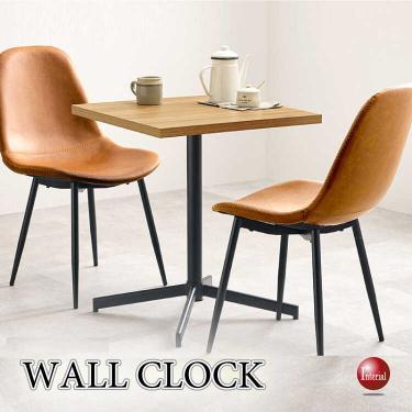 幅60cm・キズ汚れに強いメラミン天板の四角形カフェテーブル（木目ナチュラル）