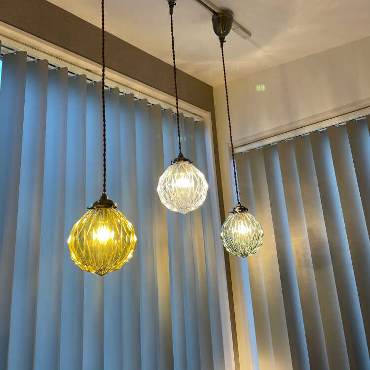 LT-5551カットガラスが綺麗な丸型1灯ペンダントライト・青ブルー色・LED対応のシリーズ関連商品画像