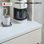 天板トップは艶・光沢のあるホワイトで木目なし