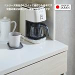天板トップは艶・光沢のあるホワイトで木目なし