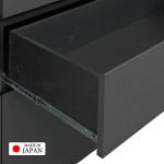 3段の引出しはフルオープンレール