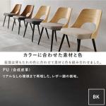 背もたれがブラウン、座面が革ブラック