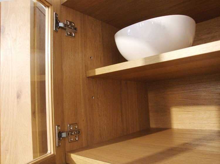 KI-1168 国産木製食器棚 幅105cm天然木ホワイトオーク完成品
