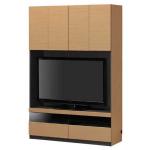 高い収納力の壁面設置型テレビ台
