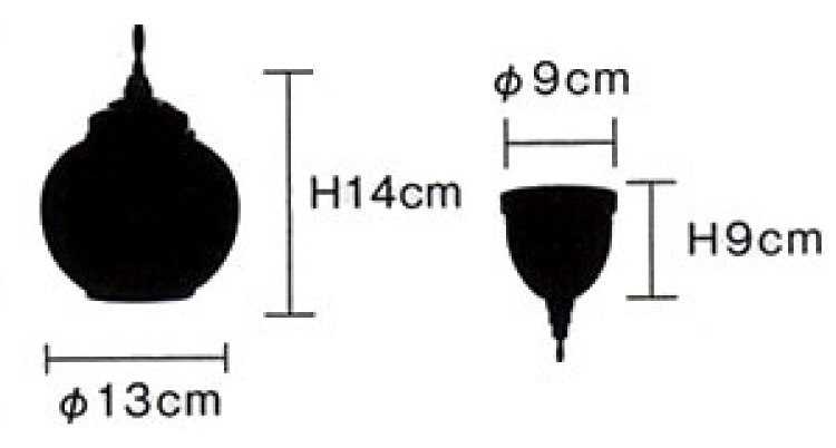 LT-2889 ガラスシェード・1灯ペンダントライトのサイズ詳細画像
