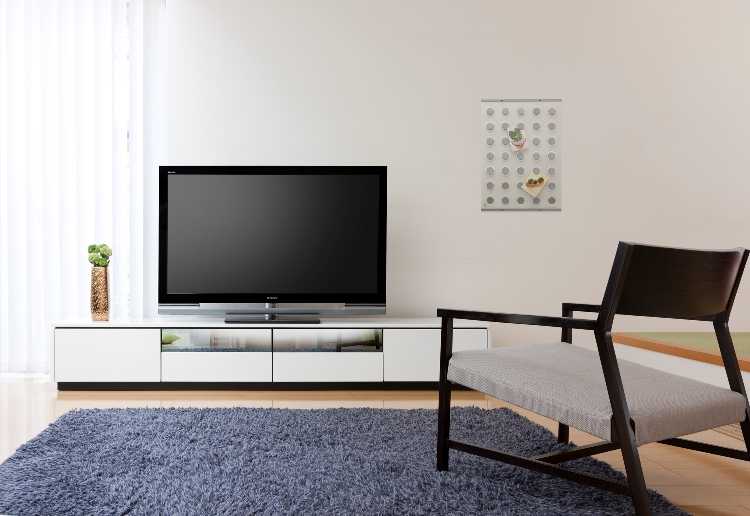 TB-1850 テレビボード240cm白ホワイト｜光沢塗装仕上げTV台