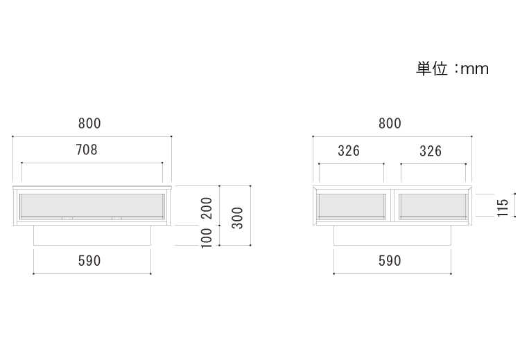 TA-1803 幅80cm正方形リビングテーブル白ホワイトのサイズ詳細画像