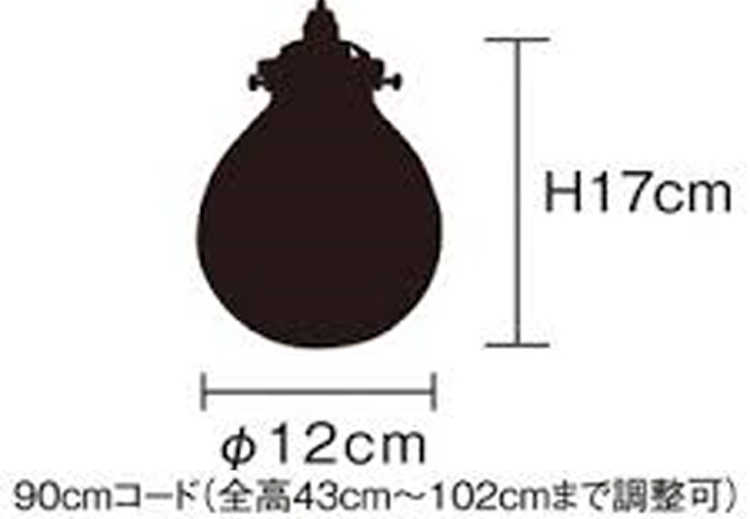 LT-2997 ボール型シェード・1灯ペンダントライトのサイズ詳細画像