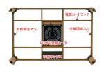 こたつとして使用できるヒーターを搭載