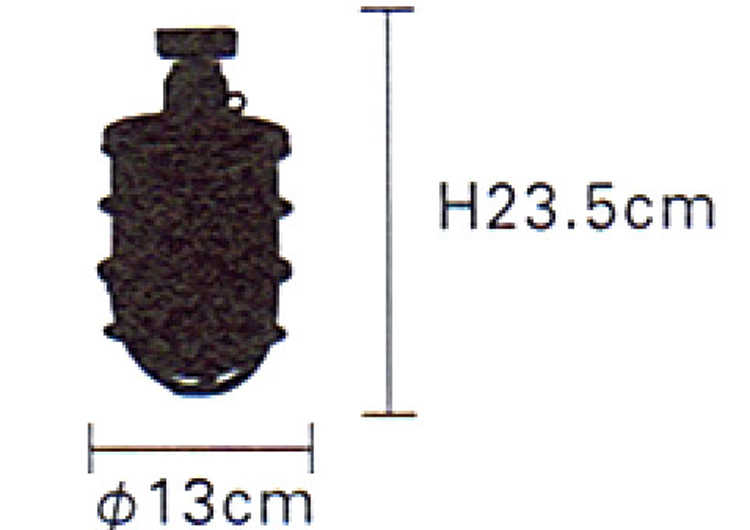 LT-3132 ランタンデザイン・1灯シーリングライトのサイズ詳細画像