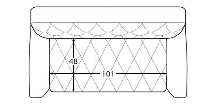 SF-3112 幅123cm収納付き2人掛けソファーのサイズ詳細画像