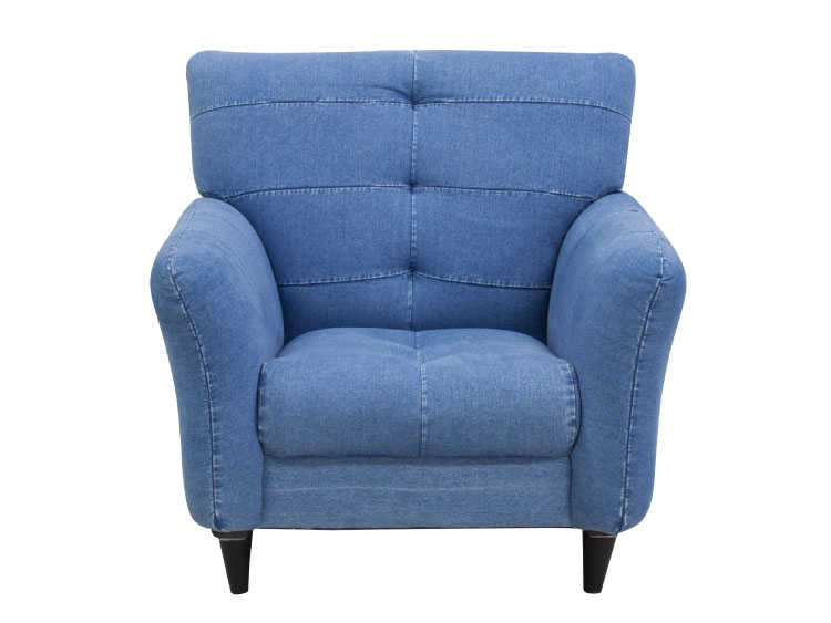 SF-3196 1人掛けソファーデニム青ブルー｜幅80cmヴィンテージ