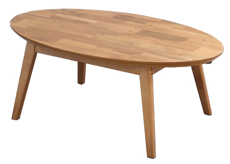 TA-2198 可愛い楕円こたつテーブル｜幅105cm天然木アカシア製